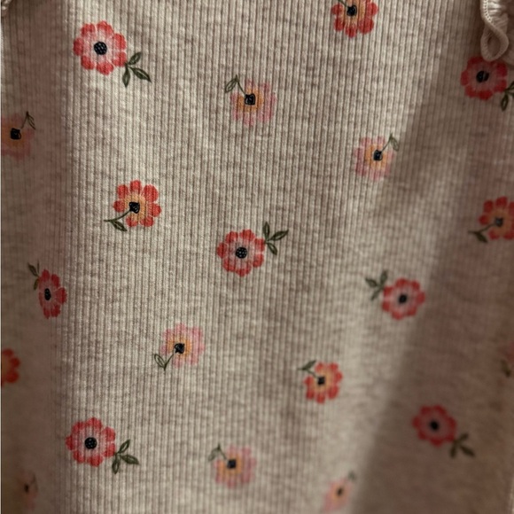 Old Navy Kids Floral Ruffle Sleeve Tee - Cream and Pink - Picture 2 of 4